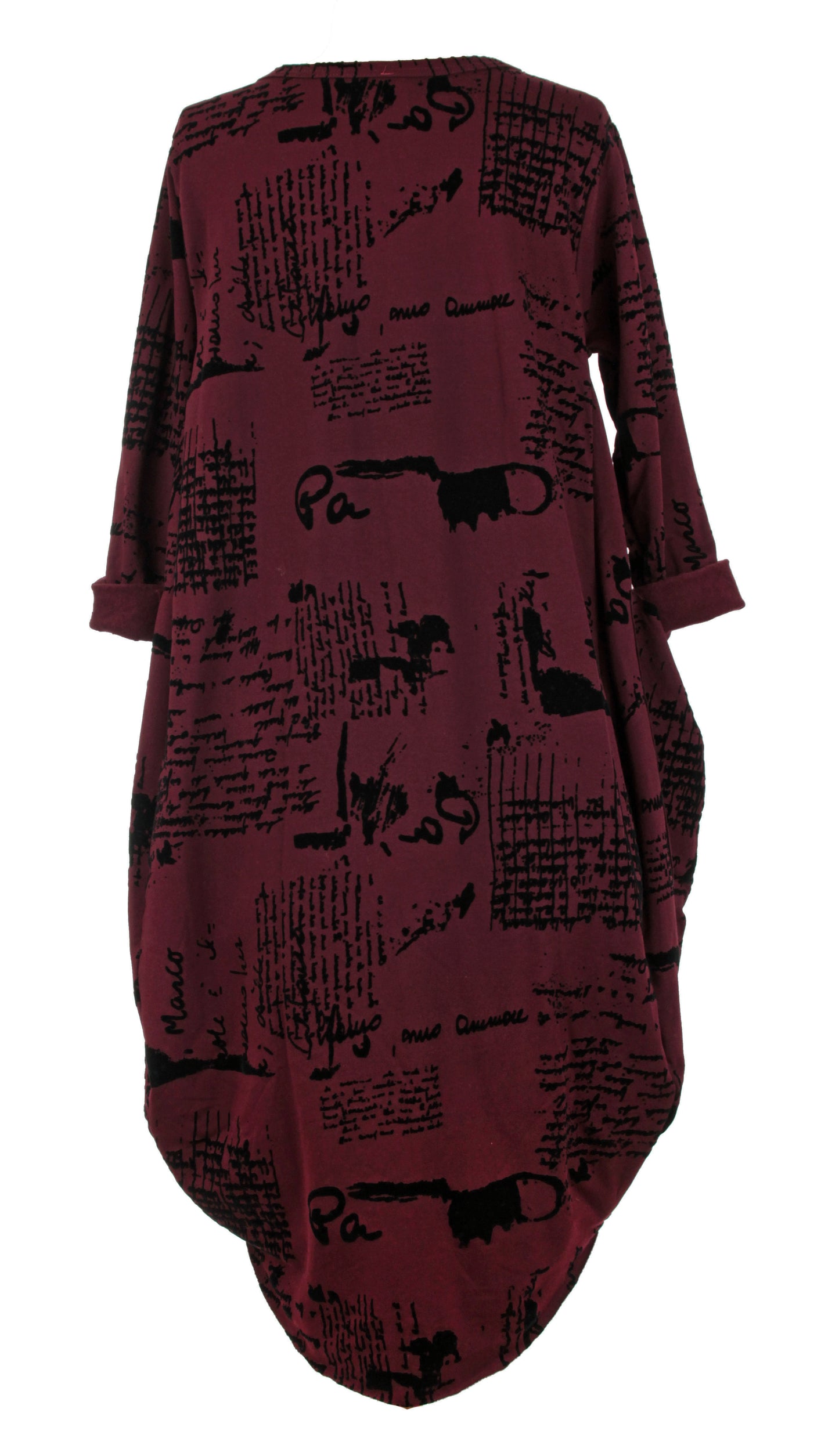 Flocking Script Midi Dress