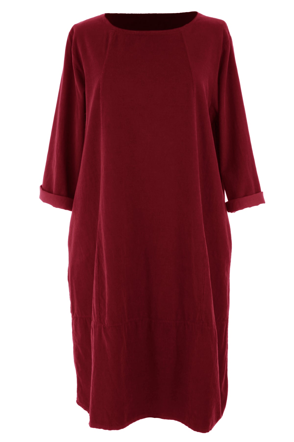 3/4 Sleeve Corduroy Dress
