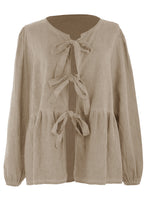 Load image into Gallery viewer, 3 Tie Washed Linen Top
