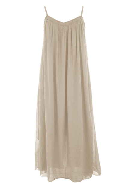 Strappy Cotton Midi Dress