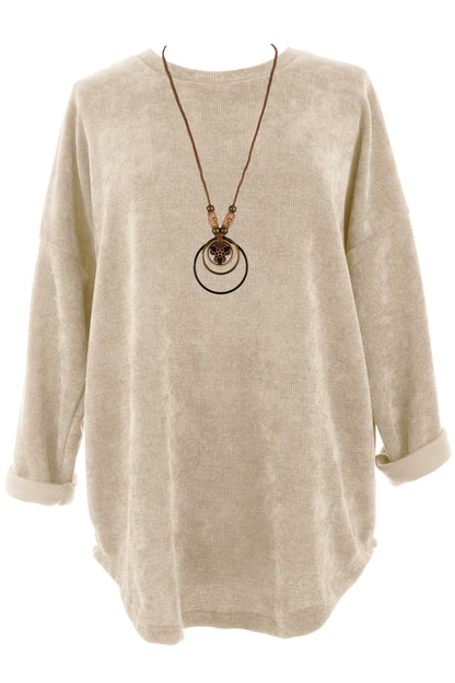 Chenille Necklace Top