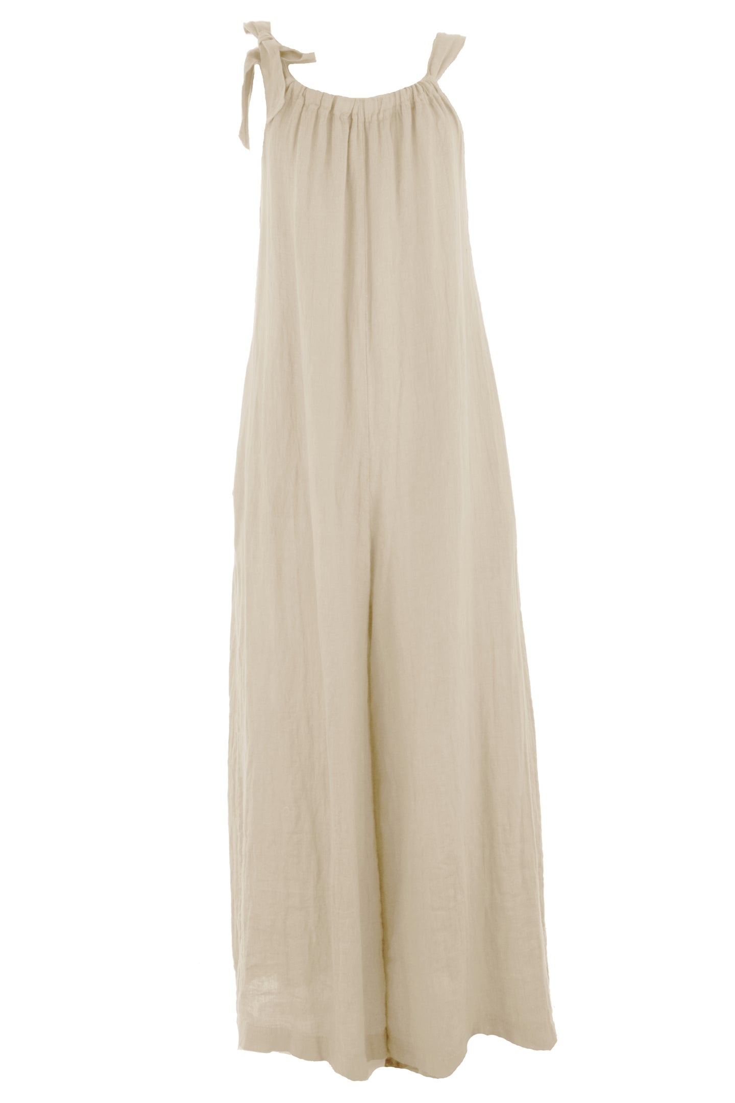 Side Tie Linen Jumpsuit