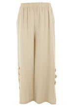 Load image into Gallery viewer, Tab Button Detail Linen Trouser
