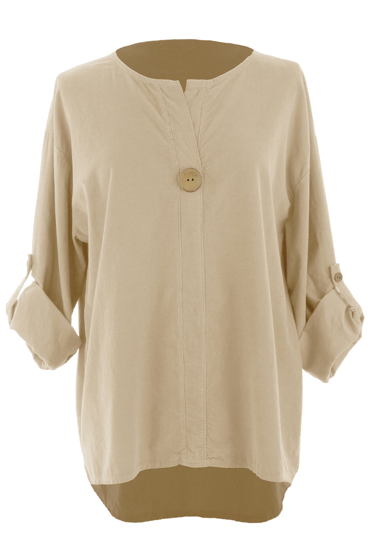 Button Detail Corduroy Top