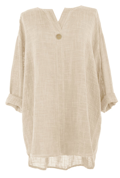 Button Detail Cotton Top