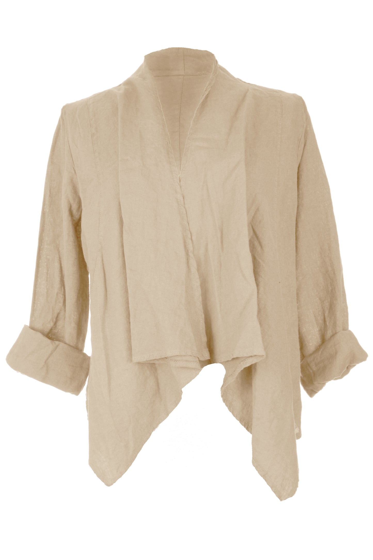 Waterfall Buckle Linen Jacket