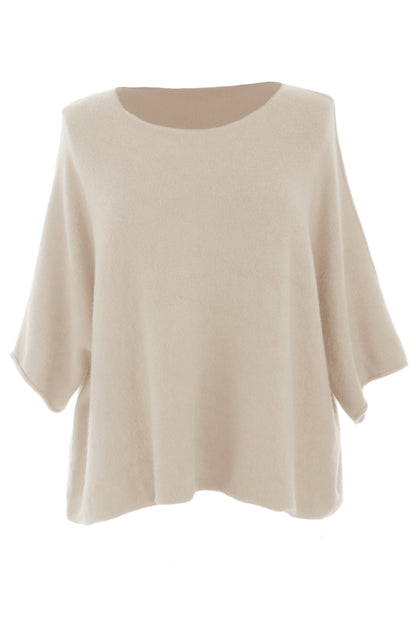 Batwing Short Sleeve Soft Knit Jumper