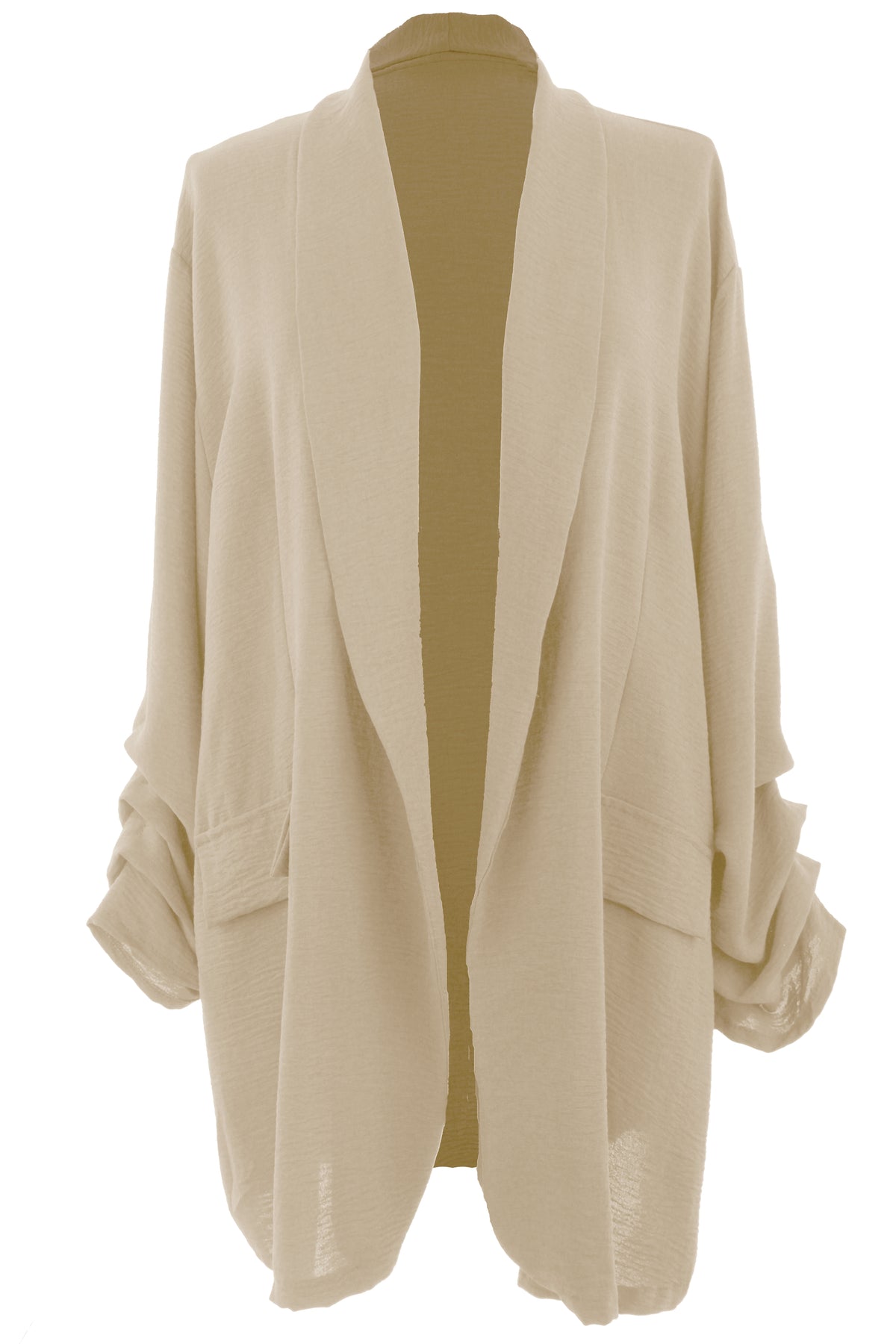 Ruched Sleeve Blazer