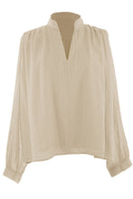 Load image into Gallery viewer, Ruched Shoulder Cotton Top
