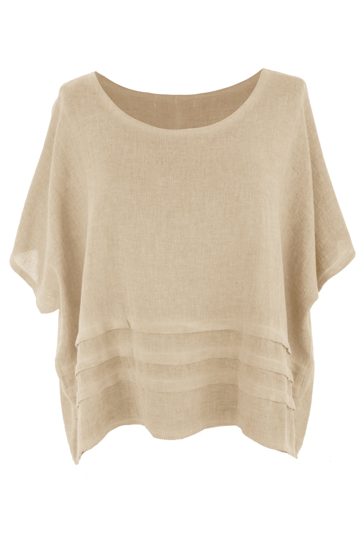 Pleat Detail Teabag Linen Top