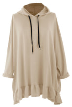 Load image into Gallery viewer, Frill Hem Hooded Tunic
