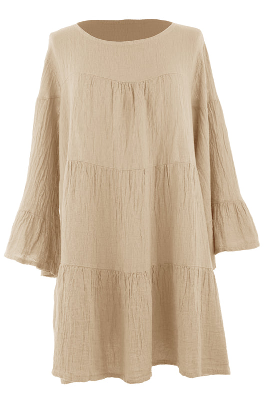 Tiered Teabag Linen Tunic