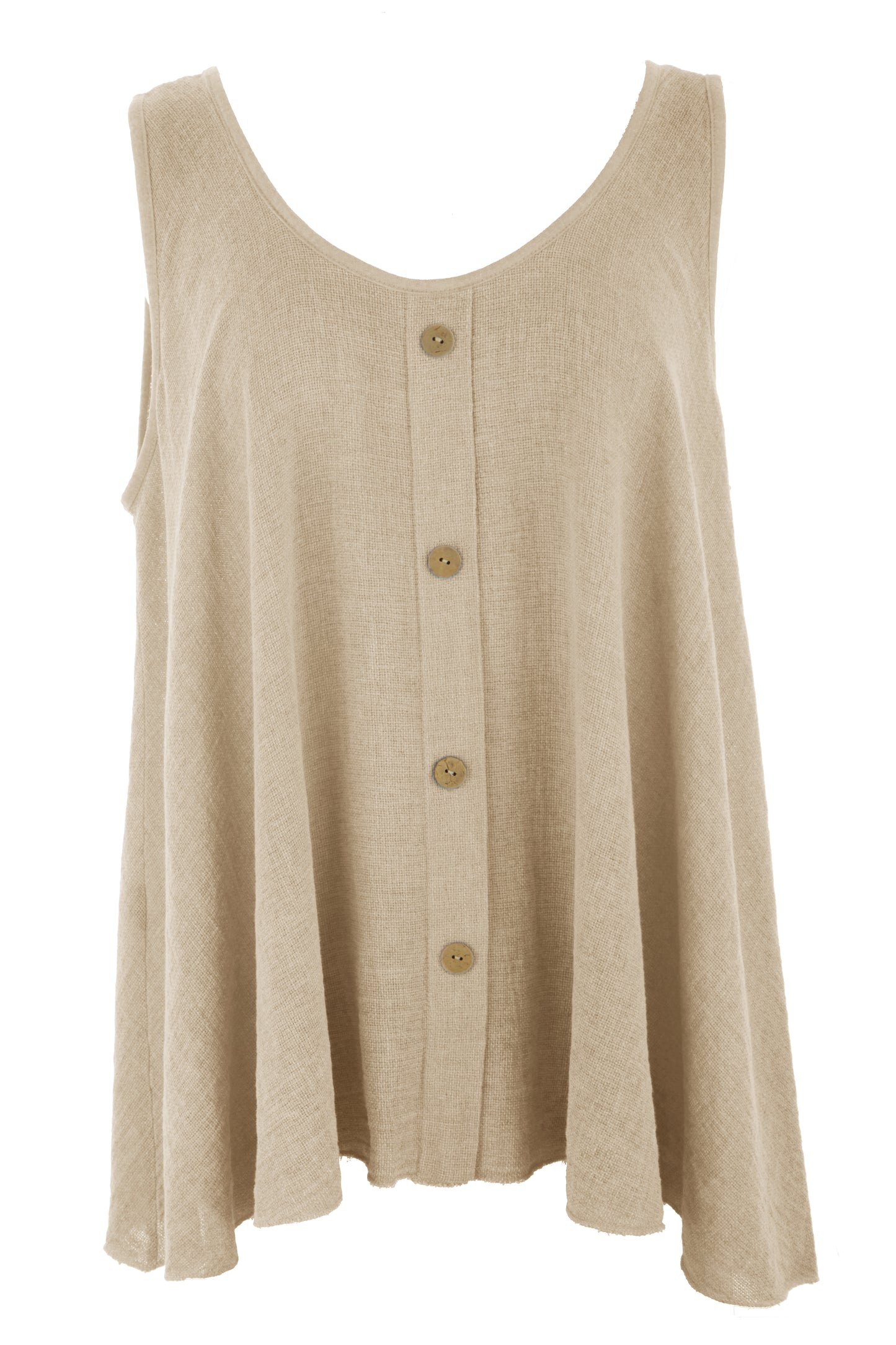 Button Detail Teabag Vest