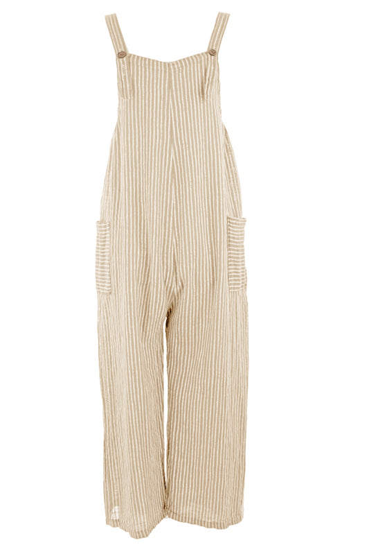 Stripes Cotton Dungaree