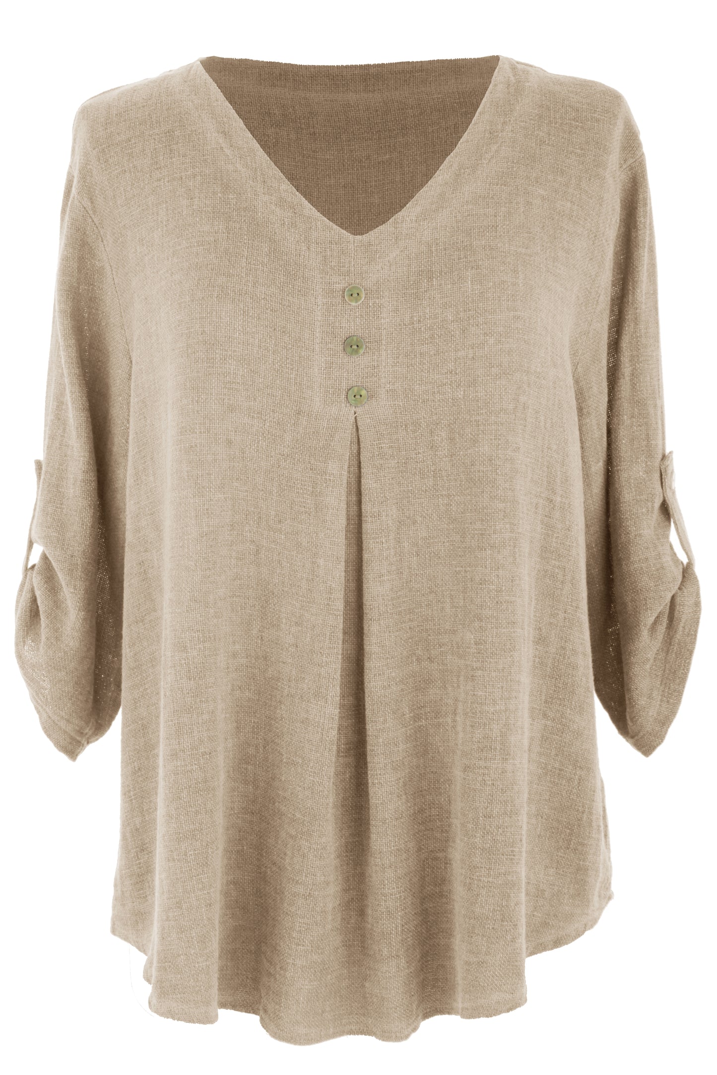 3 Button Detail Teabag Top