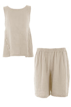 Load image into Gallery viewer, Linen Top Shorts Set

