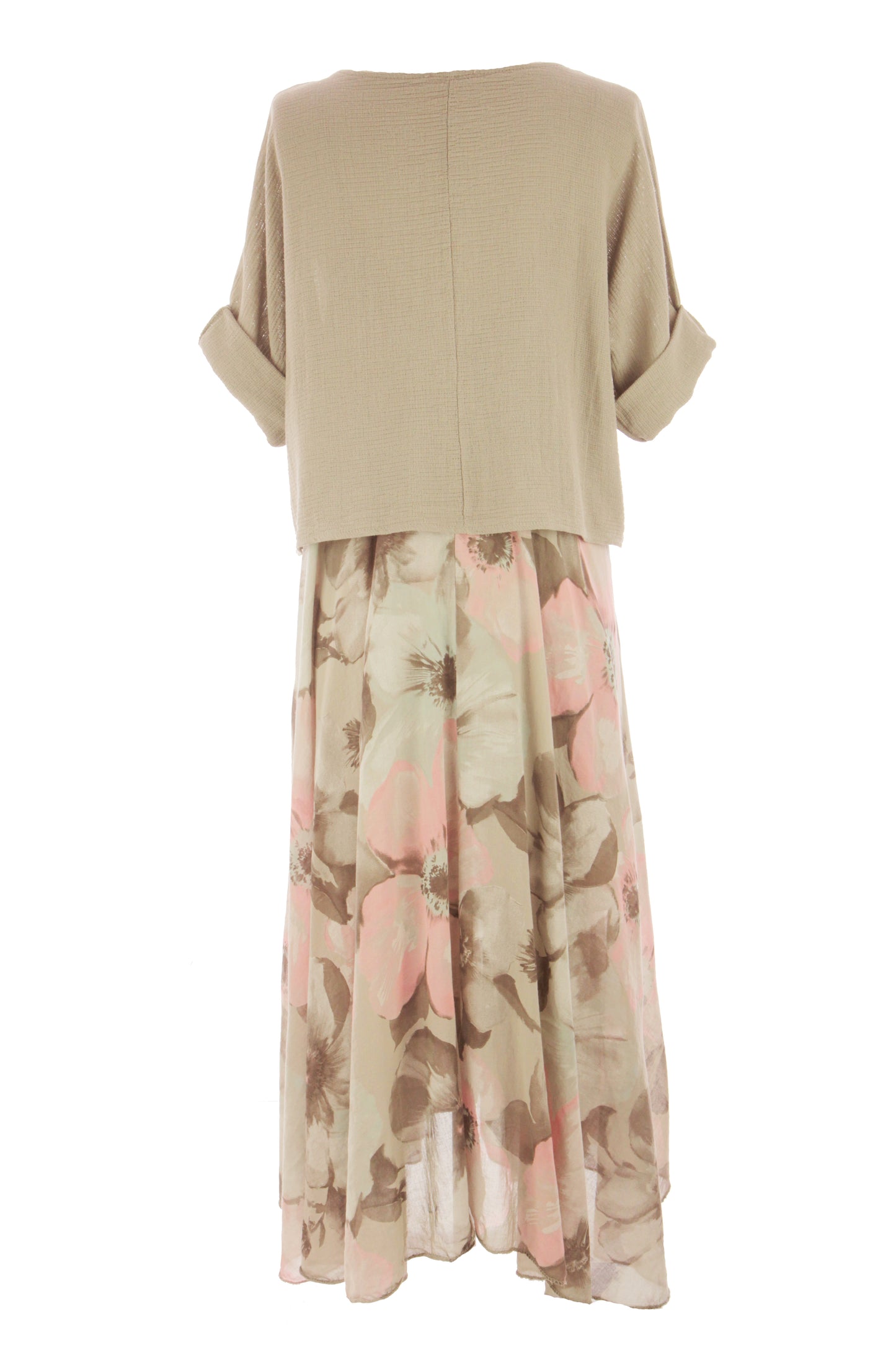 2 Piece Floral Flare Dress