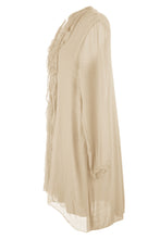Load image into Gallery viewer, Frill Tassel Silk Blouse
