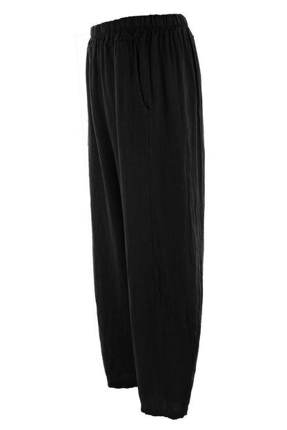 2 Pocket Barrel Leg Linen Trouser