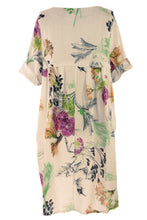 Load image into Gallery viewer, Floral Print Pleat Back Linen Dress
