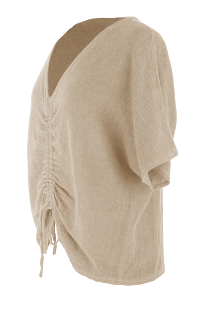 Ruched Front Teabag Top