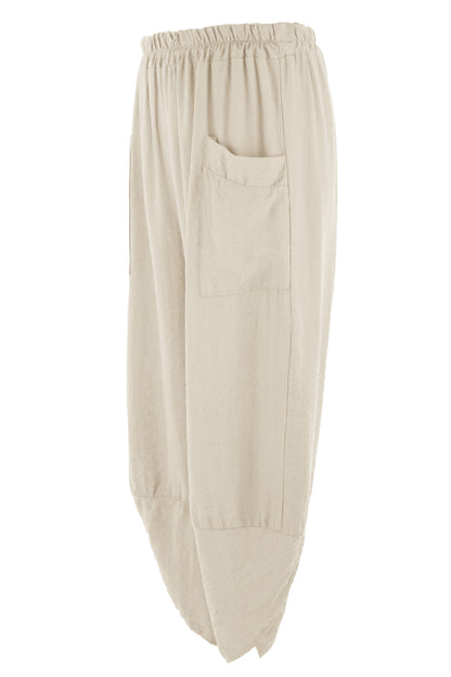 2 Pocket Ankle Length Barrel Leg Trouser