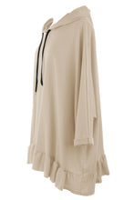 Load image into Gallery viewer, Frill Hem Hooded Tunic
