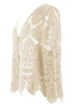 Load image into Gallery viewer, Tie Front Crochet Cardigan
