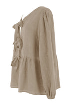 Load image into Gallery viewer, 3 Tie Washed Linen Top
