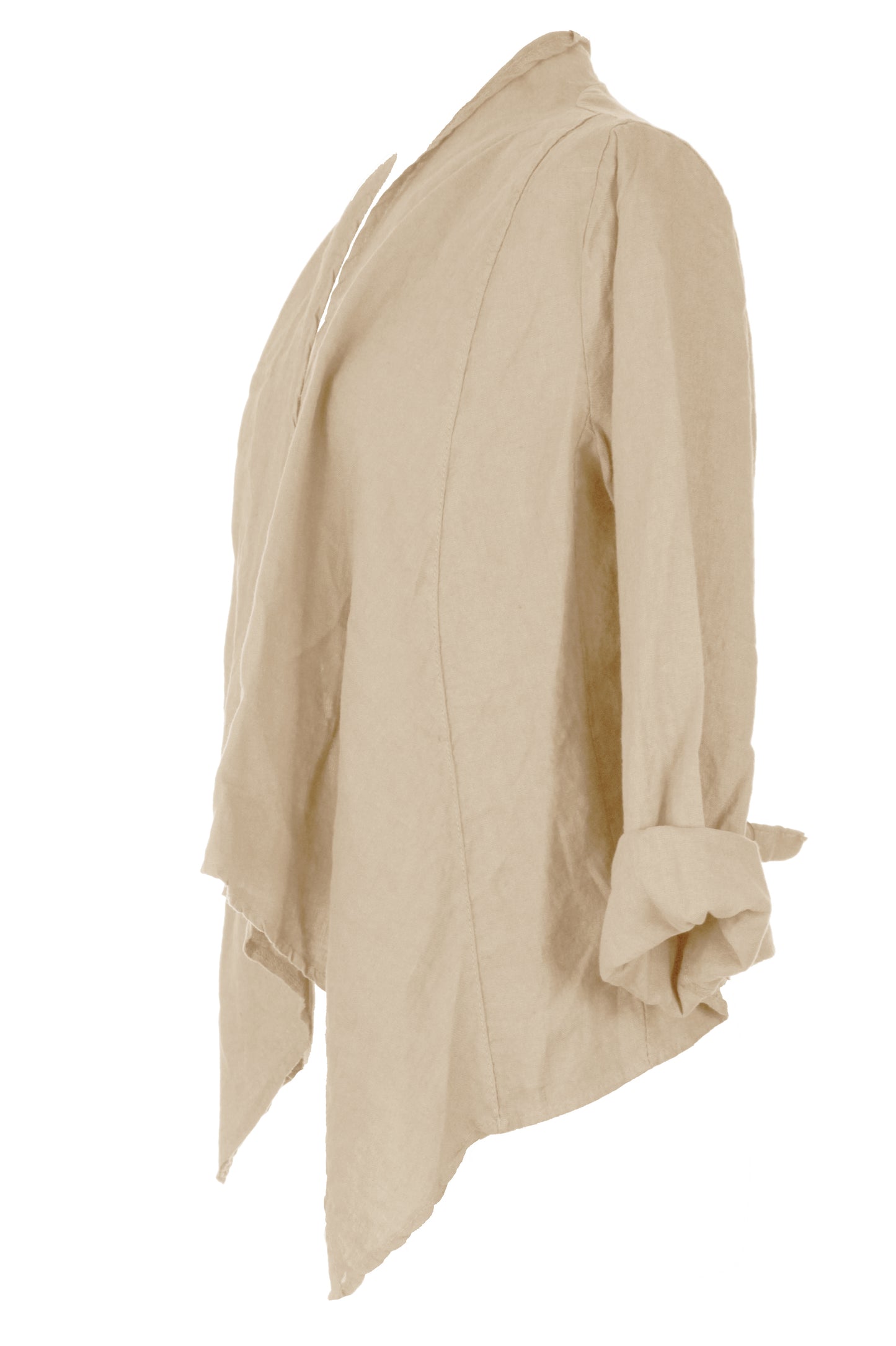 Waterfall Buckle Linen Jacket