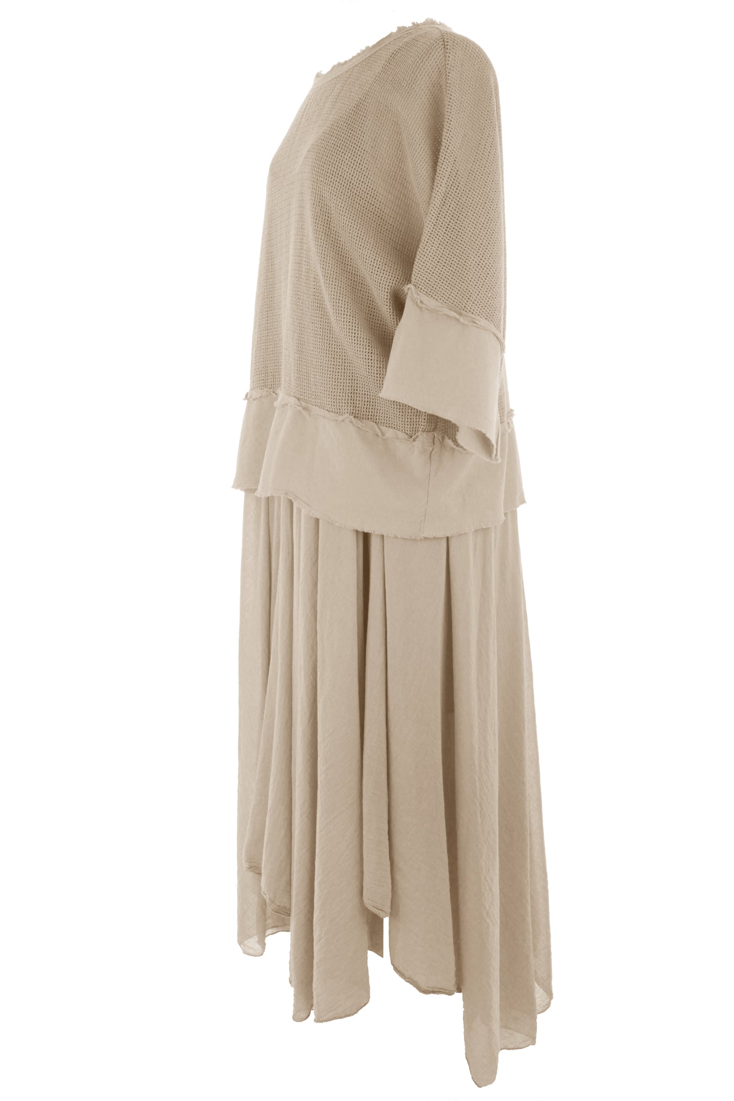 2 Piece Mesh Shrug Midi Dress