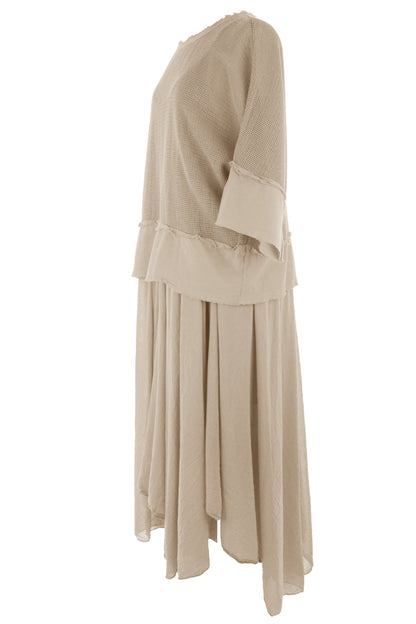 2 Piece Mesh Shrug Midi Dress