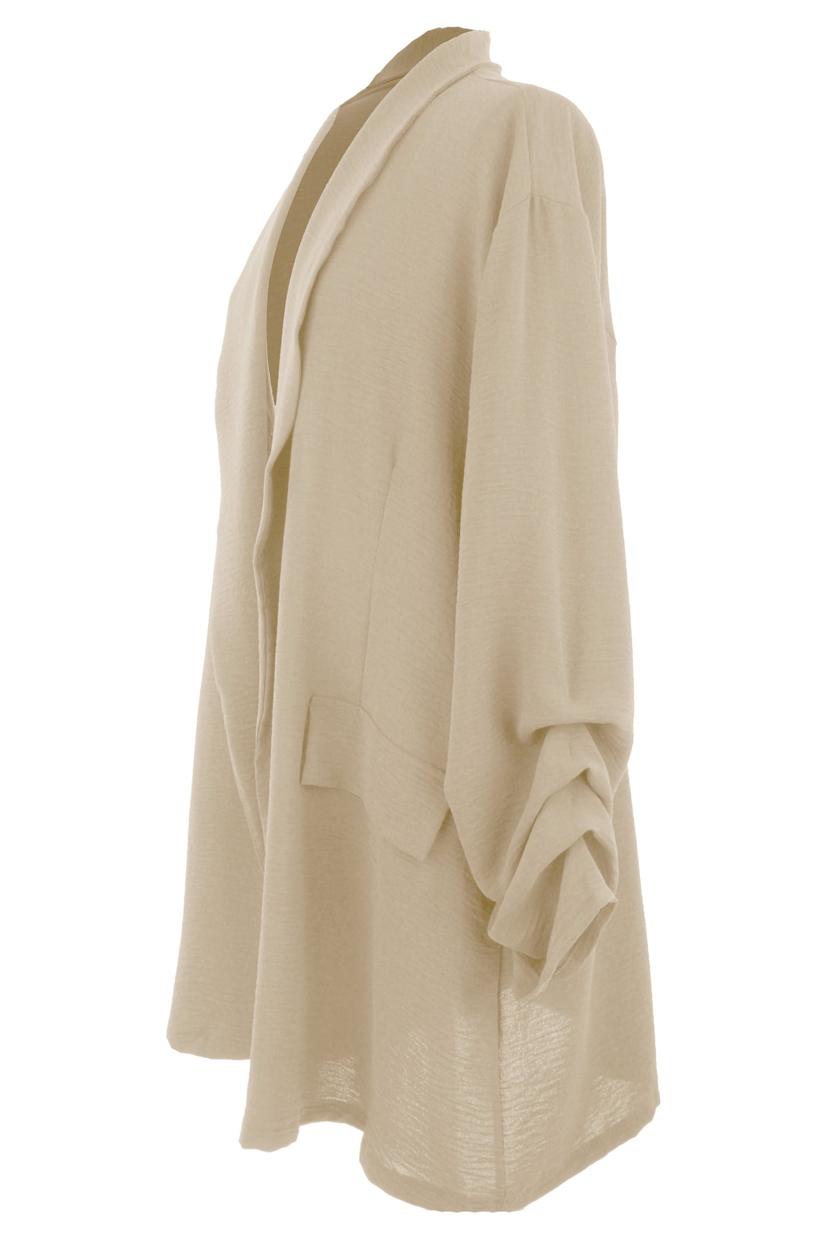 Ruched Sleeve Blazer