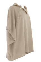 Load image into Gallery viewer, Collar Diagonal Button Linen Shirt
