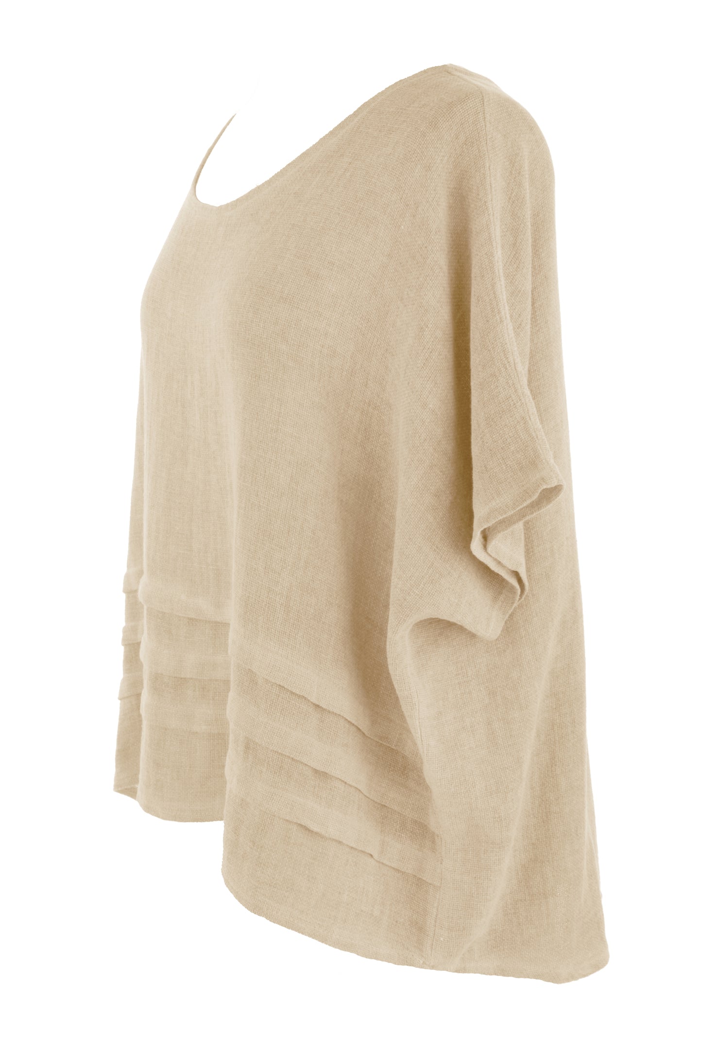 Pleat Detail Teabag Linen Top