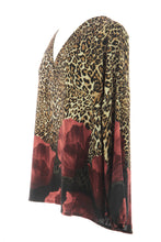 Load image into Gallery viewer, Leopard Floral Print Blouse
