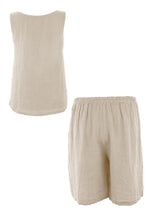 Load image into Gallery viewer, Linen Top Shorts Set
