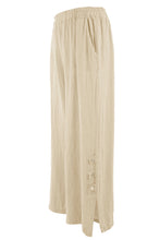 Load image into Gallery viewer, Tab Button Detail Linen Trouser
