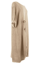 Load image into Gallery viewer, Slit Front Teabag Linen Dress
