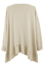Load image into Gallery viewer, V Neck Frill Hem Jersey Top
