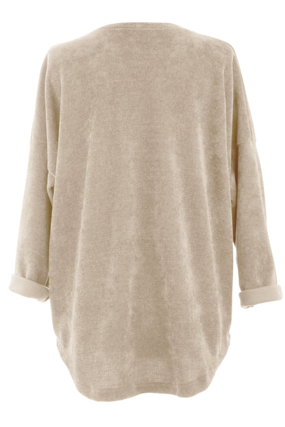 Chenille Necklace Top