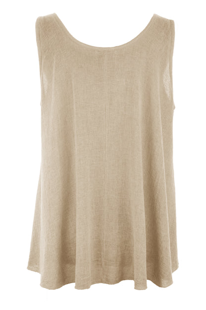 Button Detail Teabag Vest