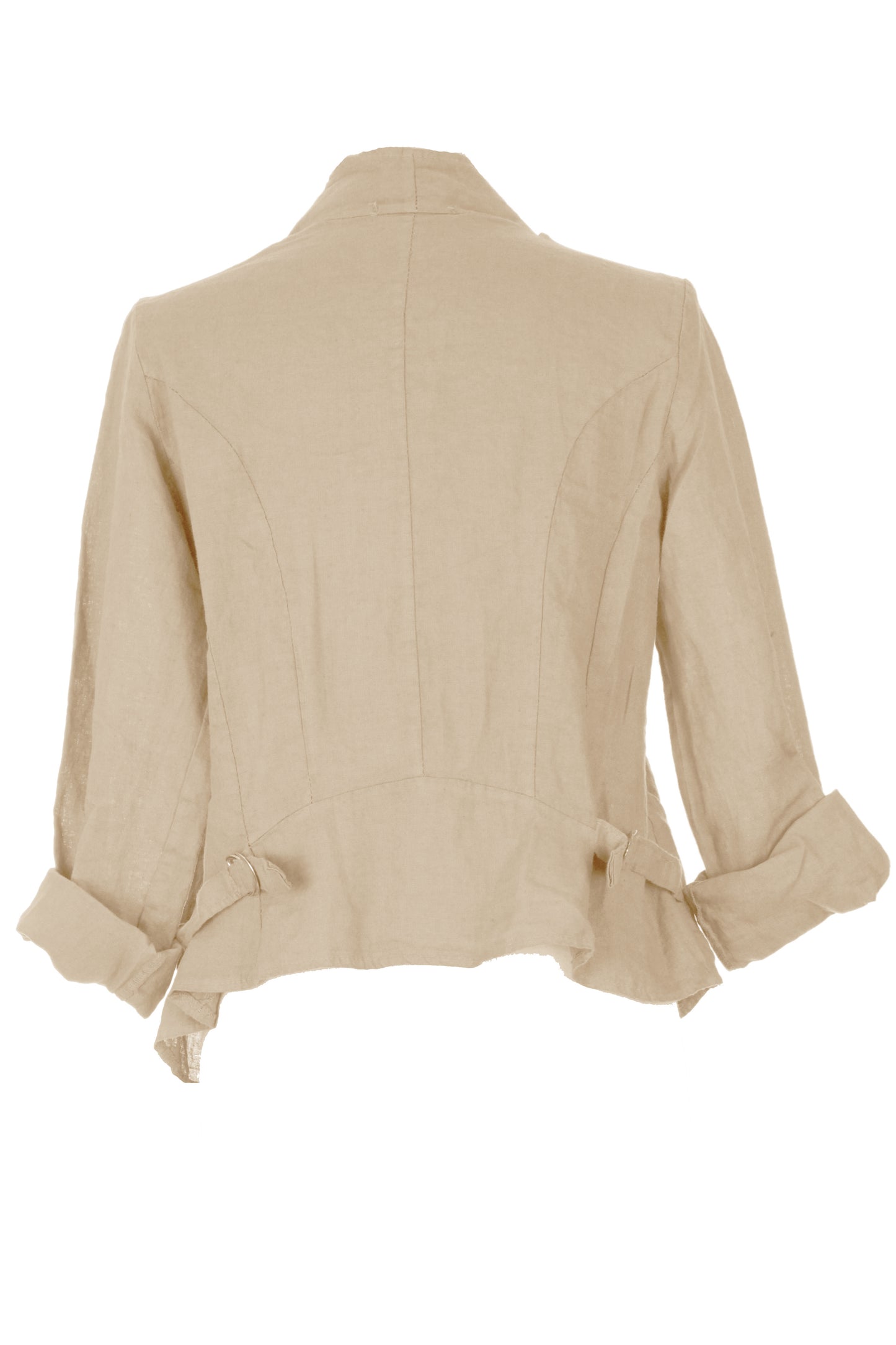 Waterfall Buckle Linen Jacket