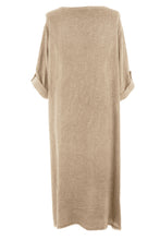 Load image into Gallery viewer, Slit Front Teabag Linen Dress
