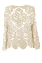 Load image into Gallery viewer, Tie Front Crochet Cardigan
