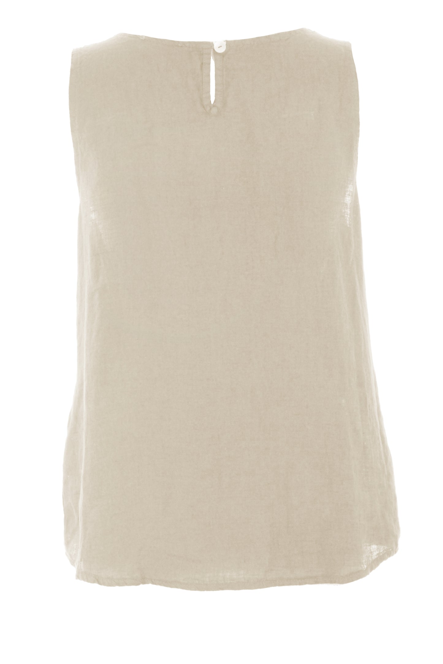 Sleeveless Side Tie Linen Top