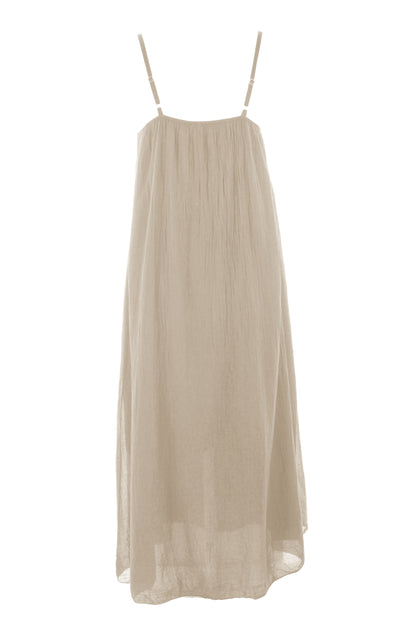 Strappy Cotton Midi Dress