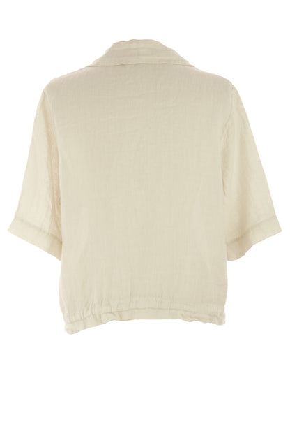 Beaded Pocket Linen Shirt