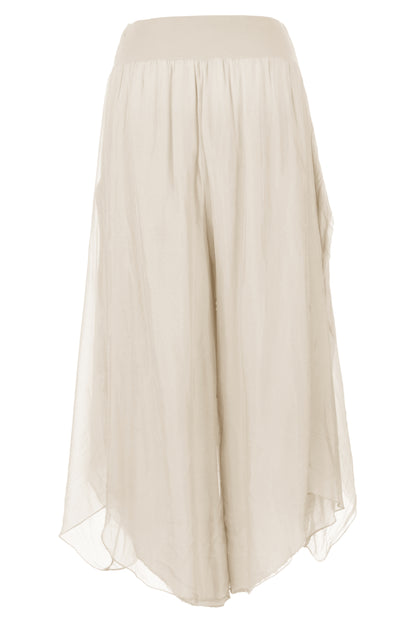 Flap Overlay Silk Trouser