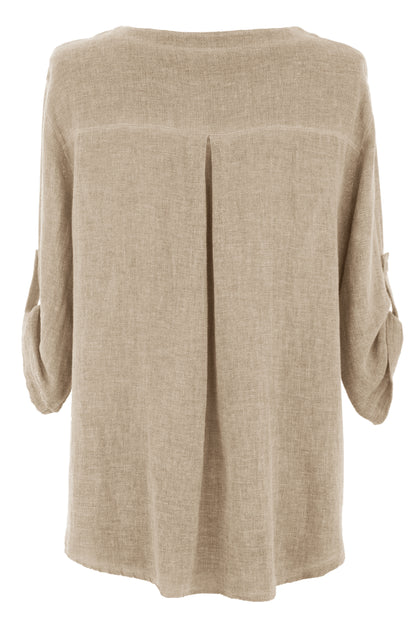 3 Button Detail Teabag Top